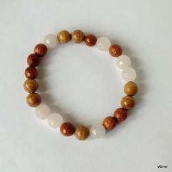 64. Bransoletka mix w tonacji beżowo-różowej