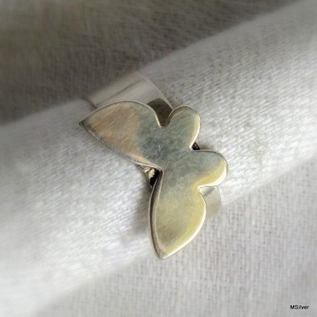 55. Srebrny pierścionek "motyl" 1