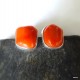 68. Klipsy srebrne z koralem