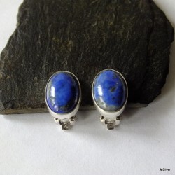 179. Klipsy srebrne z lapis lazuli
