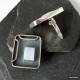 236. Klipsy srebrne z chalcedonem